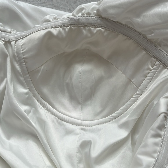 NWOT BCBGMAXAZRIA Bronwen, strapped, Bubble Hem, High-Low Gown, White, Size 4 - Picture 11 of 13